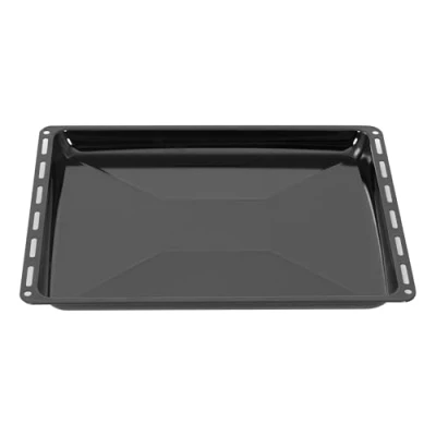 Image de ICQN Plaque de cuisson émaillée 465 x 370 30 mm profondeur Pour four et cuisinière Compatible avec Bosch, Siemens, Neff Constructa, anti rayures inoxydable 46,5 37 cm