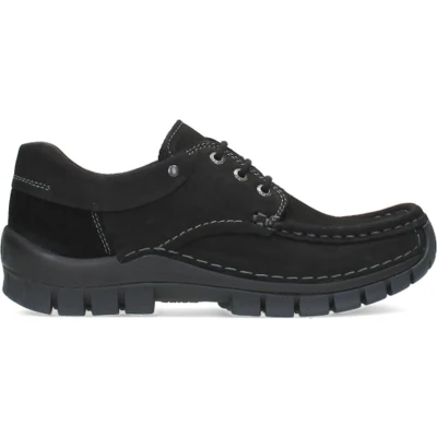 Afbeelding van Wolky Veterschoenen Fly zwart nubuck