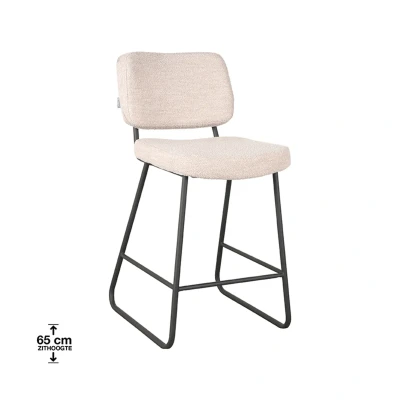 Afbeelding van Noah barkruk bouclé 65 cm naturel
