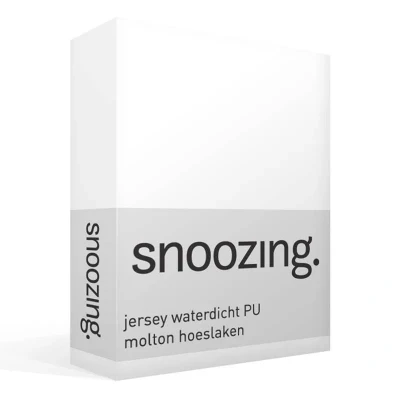 Afbeelding van Snoozing Jersey Waterdicht PU Hoeslaken Eenpersoons 100x210/220 cm Wit