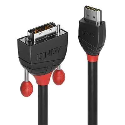 Afbeelding van LINDY 36273 HDMI kabel / DVI Adapterkabel A stekker, D 18+1 polige stekker 3.00 m Zwart