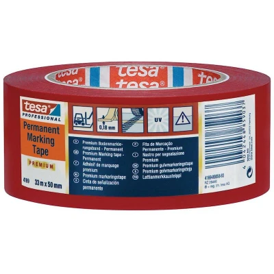 Image de TESA 4169 ruban de marquage au sol premium rouge, 50 mm x 33 m 04169 00059 94