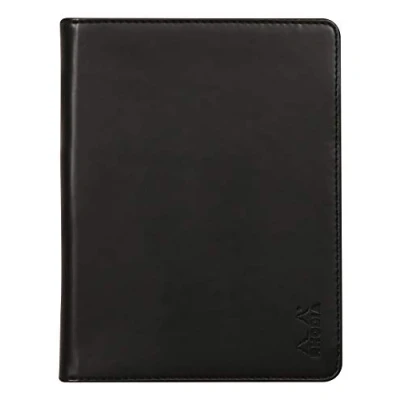 Afbeelding van RHODIA 213001C boekje met klembord en documentenmap nr. 13 zwart voor notitieblokken of notitieboeken in A6 formaat (10,5 x 14,8 cm) premium Italiaans kunstleer collectie