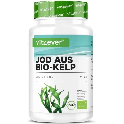Afbeelding van Kelp jodium tabletten 365 stuks 200 mcg Vit4ever
