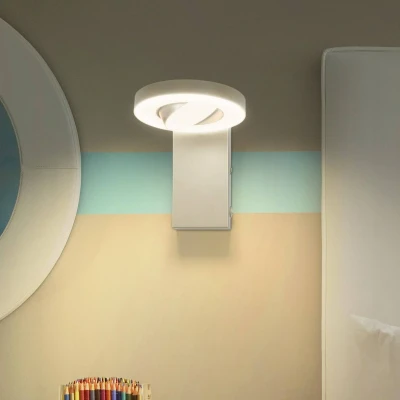 Afbeelding van LEDVANCE Saturnus CCT LED wandspot, schakelaar, wit