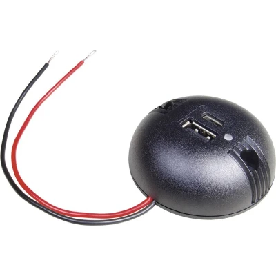 Afbeelding van ProCar 67347501 Ronde opbouw Power USB C/A dubbele stekkerdoos Stroombelasting (max.): 5 A