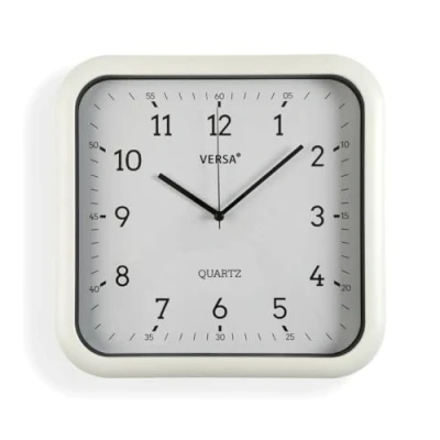 Afbeelding van Muurklok Versa Wit Plastic Kwarts 3,5 x 28,5 29,5 cm
