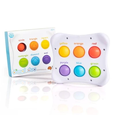 Afbeelding van Fat Brain Dimpl Duo speelgoed voor vroege ontwikkeling, educatief speelgoed, push and pop, sensorisch baby&#039;s, kleurrijk jongens en meisjes vanaf 12 maanden, nylon/A