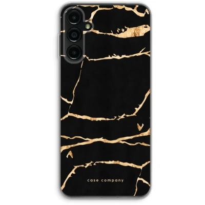 Afbeelding van Case Company® hoesje geschikt voor Samsung Galaxy A14 Gouden marmer Soft Cover Telefoonhoesje Bescherming aan alle Kanten en Schermrand