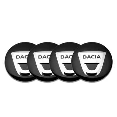 Afbeelding van Set van 4 autonaafdoppen stickers voor Dacia Duster Logan Sandero 2 Mcv 56 mm wielnaafnaaf midden caps sticker naafdop badge accessoires