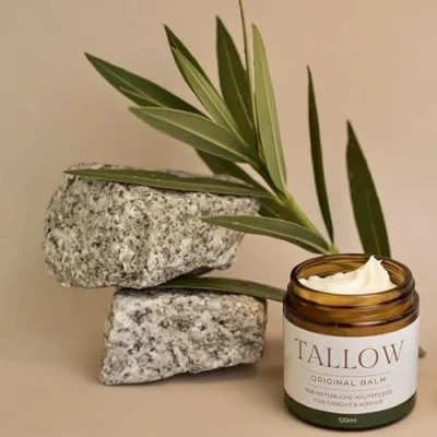 Afbeelding van Tallow Naturel (120 ml) Biologische rundertalgbalsem met gras uit Duitsland (Bodenmeer), geurloos, zonder chemicaliën, 100% natuurlijke huidverzorging