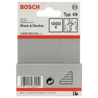 Afbeelding van Bosch Accessories 2609200244 Nagels voor tacker Type 49 Afmeting, lengte 14 mm 1000 stuk(s)