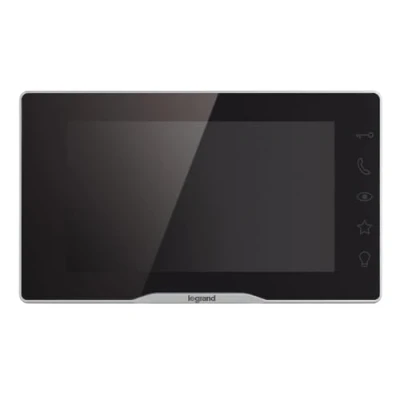 Afbeelding van LEGRAND, EASYKIT Plus 364220 Binnenvideoconsole, 7 inch hoogglans kleurendisplay, touch toetsen, individuele instelling van helderheid, volume, kleurweergave en microfoon, blok