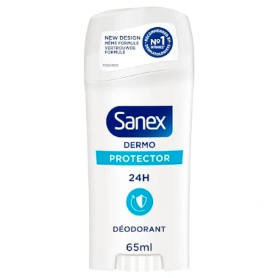 Image de Sanex Déodorant Stick dermo Protector Fraîcheur 24H, Anti Odeurs, Testé dermatologiquement, Restaure le PH Naturel de la Peau 65 ml