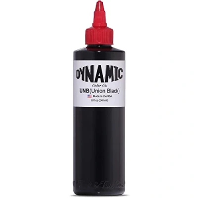 Afbeelding van Dynamic Color Union tattoo inkt, zwart, REACH conform, 240 ml