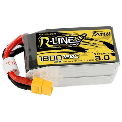 Afbeelding van Tattu LiPo accupack 14.8 V 1800 mAh Aantal cellen: 4 120 C Softcase XT60