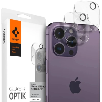 Afbeelding van Spigen Apple iPhone 14 Pro / Max camera lens screenprotector Clear 2 pack