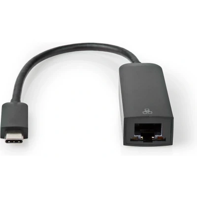 Afbeelding van Netwerkadapter USB C naar RJ45 Nedis (USB 3.0, Max. 1 Gbps, Zwart)