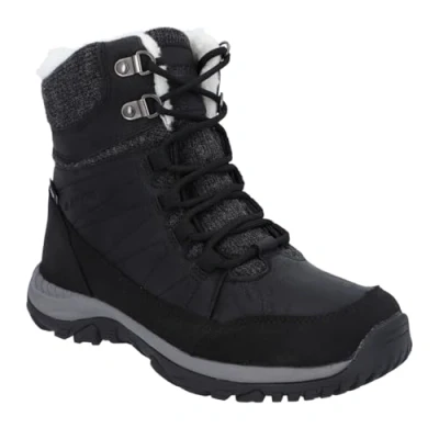 Afbeelding van HI TEC RIVA MID WP Snowboots, Dames, Maat: 38, Black Imitatieleer/ textiel