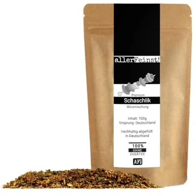 Afbeelding van allerFeinst! shish kebab Spice hoogwaardige gemalen kruidenmix voor vleesspiesen, gegrild vlees, ovenschotel en meer (1 x 100 g)