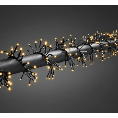 Afbeelding van Konstsmide 6563 870 Clusterlichtketting met app Buiten Energielabel: E (A G) werkt op het lichtnet Aantal lampen 960 LED Barnsteen Verlichte lengte: 7.2 m