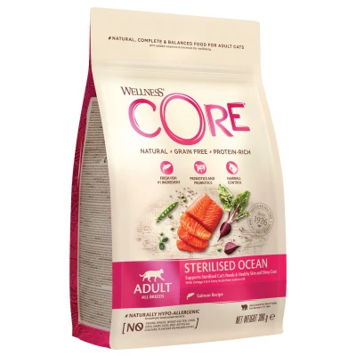 Afbeelding van Wellness Core Grain Free Cat Sterilised Zalm Kattenvoer 300 g