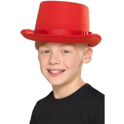Afbeelding van Smiffys Kostuum Hoed Kids Top Hat Rood