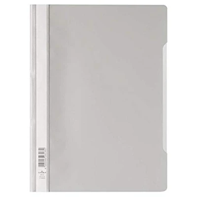 Image de Durable 252310 Lot de 25 Chemise à lamelles format A4 couverture transparente dos opaque Gris