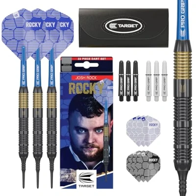 Afbeelding van Target Josh Rock Brass Set 22 Pieces Soft Tip Dartpijlen