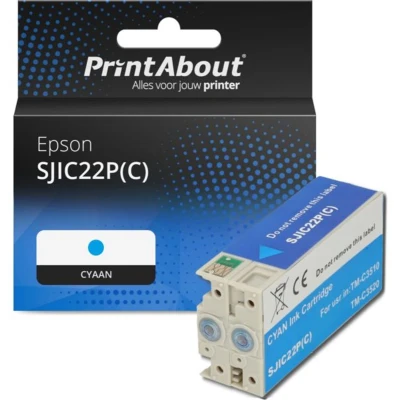 Afbeelding van Huismerk Epson SJIC22P(C) Inktcartridge Cyaan