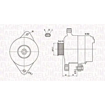 Afbeelding van MAGNETI MARELLI 063731800010 Dynamo / Alternator 12V 90A TOYOTA: Yaris I Hatchback