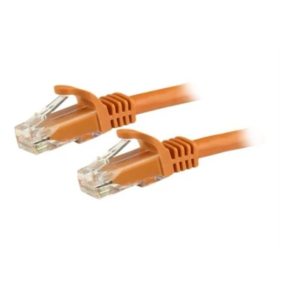 Image de StarTech.com orange Gigabit Snagless RJ45 UTP Cat6 Patch Cable Cord cordon de raccordement 15 m