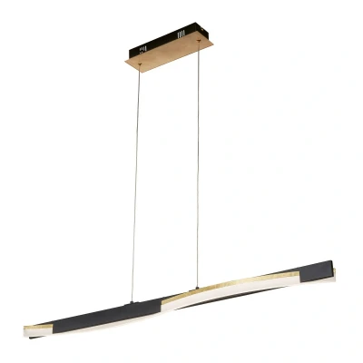 Afbeelding van LED hanglamp Bridge afstandbediening dim CCT zwart