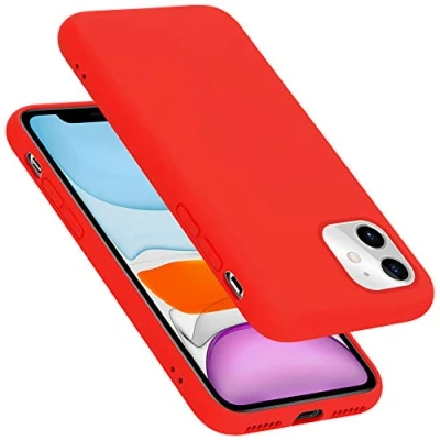 Afbeelding van Cadorabo Hoesje geschikt voor Apple iPhone 11 in LIQUID ROOD Beschermhoes gemaakt van flexibel TPU silicone Case Cover