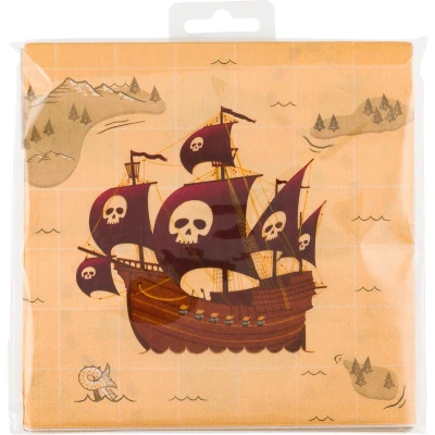 Afbeelding van Piraten Servetten 33x33cm 16 stuks