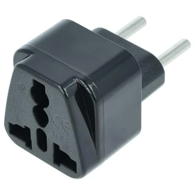 Afbeelding van vhbw Reisadapter (EU stekker naar UK / VS China enz.), zwart, 250 V/16 A