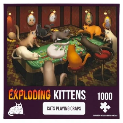 Afbeelding van Cats Playing Craps Puzzel 1000 stukjes
