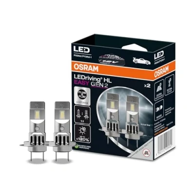 Image de OSRAM LEDriving HL Easy GEN 2 ≜ H7/H18, feu de Route et Croisement LED, Blanc Froid 6500 K, Aucun Accessoire nécessaire, Utilisation Tout Terrain Uniquement Pas ECE, Lampes