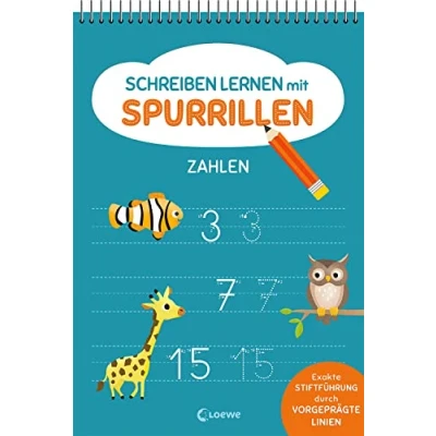 Afbeelding van Schreiben lernen mit Spurrillen Zahlen