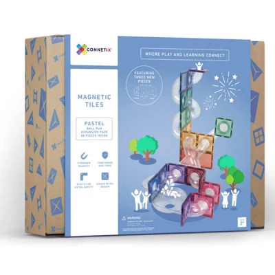 Afbeelding van Connetix magnetische tegels knikkerbaan pastel 80st