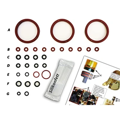 Afbeelding van Afdichtingen/onderhoudsset (XL) voor DeLonghi ECAM/ETAM koffiegroep &amp; thermoblok O ringen Premium kwaliteit met online video