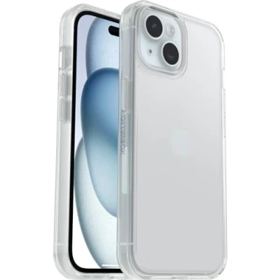Image de OtterBox Symmetry Series Clear Coque de protection pour téléphone portable compatibilité avec MagSafe clair Apple iPhone 15