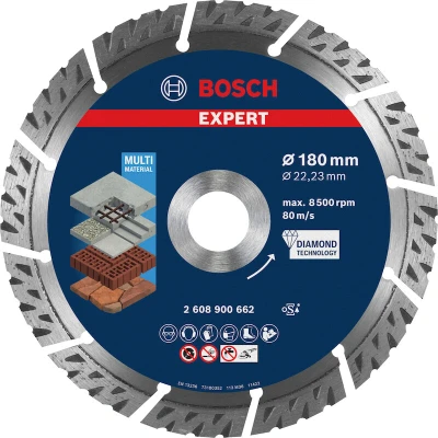 Image de BOSCH 2608900662 Disque à découper diamanté Expert MultiMaterial 180x22,23x2,4x12 mm