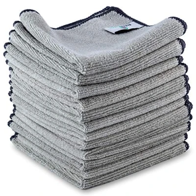 Afbeelding van ELEXACLEAN 12 stuks microvezeldoeken voor auto, badkamer, keuken, 30 x cm, blauw, geel, groen, meerkleurig, huis en raam, motorfiets