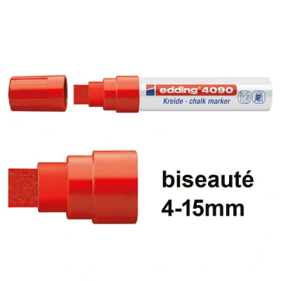 Image de edding window marker 4090, pointe biseautée, rouge
