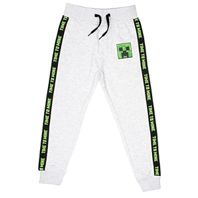 Afbeelding van Minecraft Joggingbroek voor jongens 100% katoen Trainingsbroek trainingspak kinderen Merchandise Leeftijd 5 12 jaar, grijs.
