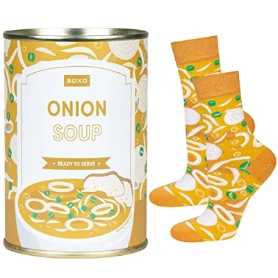 Afbeelding van soxo Damessokken, katoen, cadeau voor heren en meisjes, 2 maten, 1 3 paar, Onion Soup