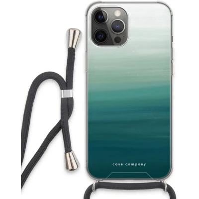 Afbeelding van Case Company® hoesje met Koord geschikt voor iPhone 13 Pro Max Ocean Telefoonhoesje Zwart Extra Bescherming aan alle Kanten en Over de Schermrand