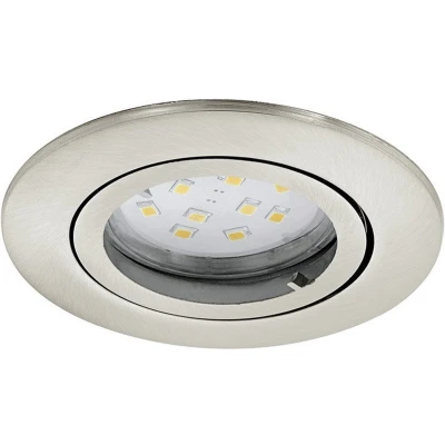 Afbeelding van EGLO Tedo Inbouwspotje LED Ø80mm. Nikkel Mat Kantelbaar