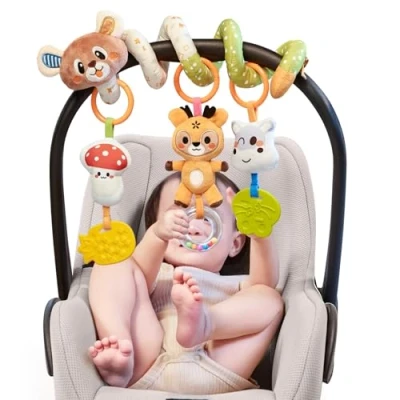 Afbeelding van Activiteitsspiraal baby speelgoed grijpen en spelen wieg voor wieg, box, autostoel gemotoriseerd baby&#039;s 0 3 6 9 12 maanden